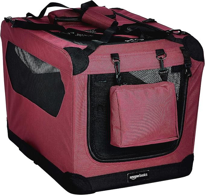 Amazon Basics Folding Portable Soft Pet Dog Crate Carrier Kennel by AmazonBasics