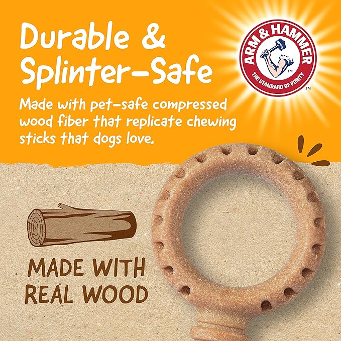 Arm & Hammer for Pets Barkies Ring Compressed Wood Chew Toy for Dogs, 5.5 Inch - Image 5