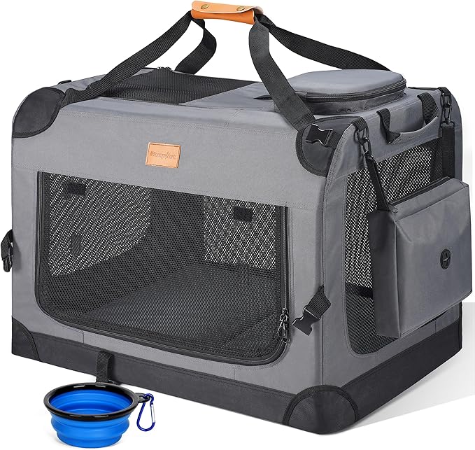 Morpilot 32-inch Portable Collapsible Dog Crate: Travel Dog Crate Soft-Sided by Morpilot
