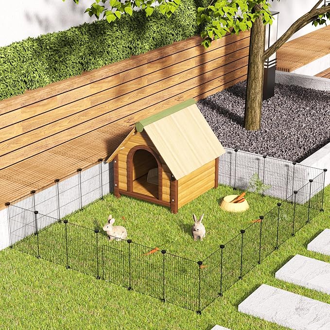 HOMIDEC Pet Playpen, Small Animals Cage DIY Wire Portable Yard Fence - Image 6